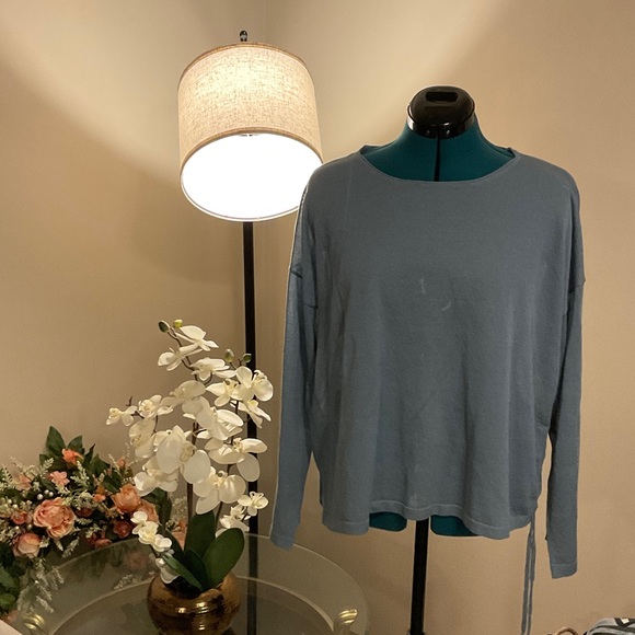 Versona Blue Long Sleeve Blouse - Picture 1 of 3